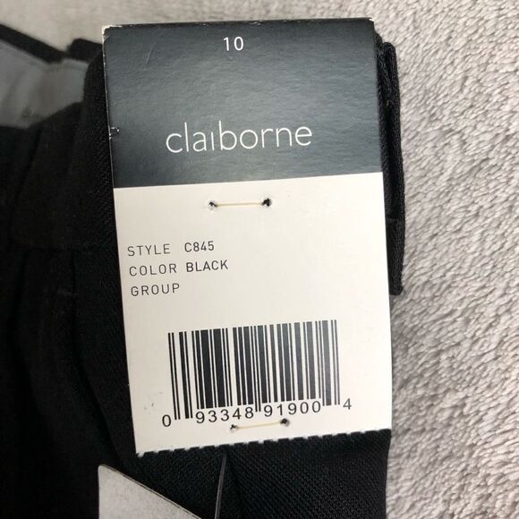 Claiborne Boys Gabardine Pleated Black Dress Pants - Picture 4 of 11
